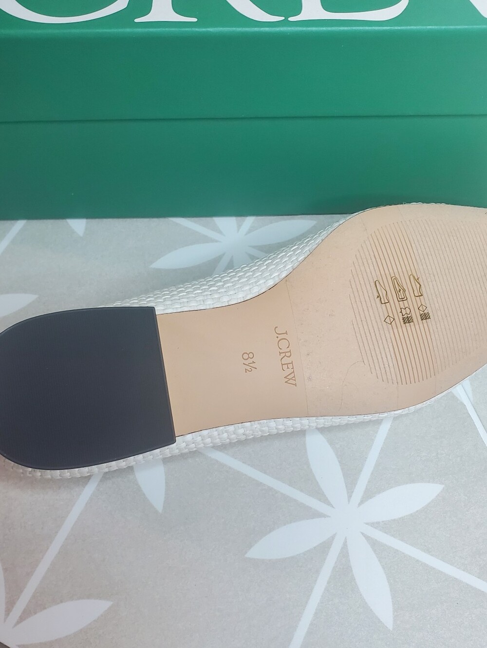 J. Crew Sophie Woven Ballet Flats with Bow Size 8.5 NEW - Picture 4 of 7